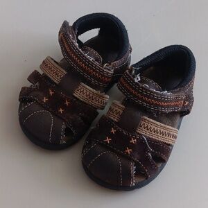 Stride Rite brown and tan sandals
